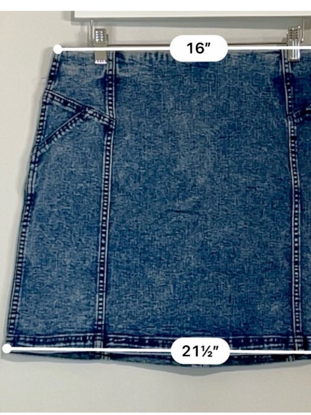 Women’s Mini Skirt Medium Blue Wash Size 14W NWT🧡 - Picture 3 of 4